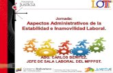 Aspectos Administrativos de la Estabilidad e Inamovilidad Laboral.