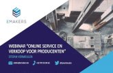 Webinar "Online service en verkoop voor producenten"