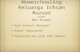 Perjalanan Homeschooling Keluarga Ichsan Ruzuar