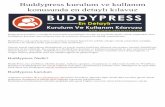 Buddypress kurulum ve kullanım kılavuzu
