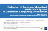 Evaluation of Container Virtualized MEGADOCK System in Distributed Computing Environment
