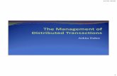Management of Distributed Transactions