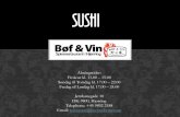 Bøf & Vin Sushi menu