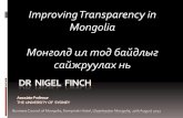 27.08.2012, Enhancing sustainable economic growth in Mongolia: Improving transparency and accountability in the Mongolian public sector, Dr. Nigel Finch