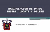 Manipulación de datos, insert, update y delete