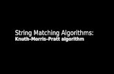 String matching algorithms(knuth morris-pratt)