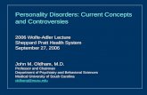 Personality Disorders: Current Concepts and Controversies