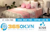 Chăn ga gối Hàn Quốc - Drap phủ, cotton lụa 400TC HQ5 -