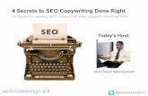 Webmarketing123 webinar  4 secrets to brilliant seo copywriting 4.18.12