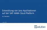 Entwicklung von Java Applikationen auf der SAP Cloud Platform