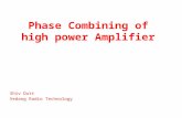 Phase combining of high power amplifier