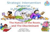 nature of the roots and discriminant