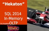 SQL Server In-Memory OLTP introduction (Hekaton)