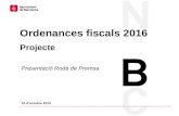 Projecte d'Ordenances Fiscals 2016