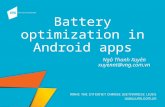 How to deal with high performance and battery issues in android programming