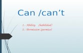 3 básicos Uso de "Can or can't"