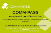 COMM-PASS portfólio - manažérske vzdelávanie (workshopy, tréningy, poradenstvo)