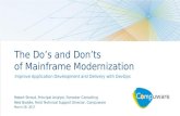 The Do's and Don'ts of Mainframe Modernization