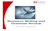 Business writing and grammar review