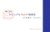 第13回 カジュアル Swift 勉強会 @ 青葉台 オープニング #cswift