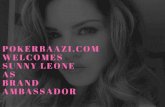Pokerbaazi.com welcomes sunny leone as brand ambassador