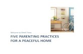 5 Parenting Practices for a Peaceful Home, Week 3