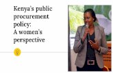 Kenya’s public procurement policy: A women’s perspective