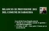 Bilancio di previsione 2015 Comune di Sabaudia