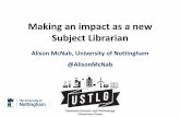 Making an impact as a new Subject Librarian