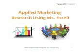 Applied Marketing Research Using Ms. Excel
