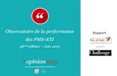 Banque Palatine - Observatoire de la performance des PME-ETI - Par Opinionway - juin 2016