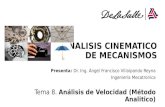 Analisis cinematico de mecanismos analisis de velocidad (metodo Analitico y Centros Instantaneos)