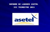 INFORME III TRIMESTRE ASETEL 2012