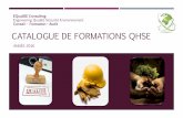 Catalogue de formations QHSE EQualiSE Consulting 2016