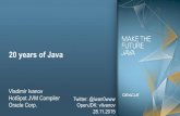 Владимир Иванов (Oracle): Java: прошлое и будущее