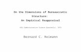 Reimann on the dimensions of bureaucratic structure dc lee