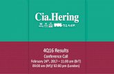 Cia. Hering - 4Q16 Results