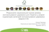 Результати національної оцінки ризику контрольованої деревини для України у розрізі індикаторів