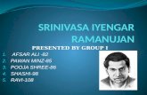 Srinivasa iyengar ramanujan