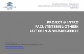 Project Faculteitsbibliotheek Letteren en Wijsbegeerte UGent