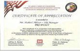 USACE Certificate