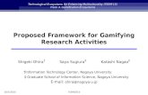 Proposed framework for Gamifying Research Activities