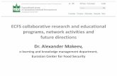 ECFS collaborative research and educational programs, network activities and  future directions
