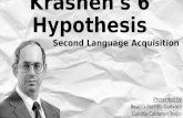 Krashen's 6 hyphotesis