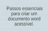 Passos essenciais para criar um documento word acessível