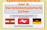 Varietätenwörterbücher Deutsch und Serbisch