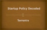Decoding startup policy