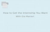 Get the internship you want