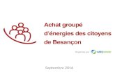 Achat groupé d'énergies des citoyens de Besançon