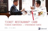 Elektronicke stravenky Ticket Restaurant Card   červen 2015